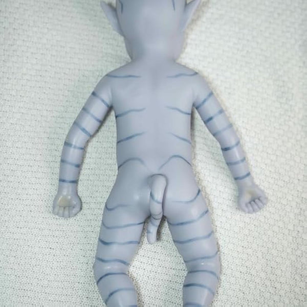 Farious 46cm Full Silicone Reborn Baby Doll Blue Avatar Silicone Baby Doll Looks Real Baby Doll (Boy)