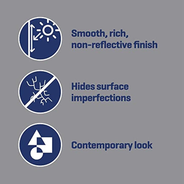 Johnstone's - Wall & Ceiling Paint - Manhattan Grey - Matt Finish - Emulsion Paint - Fantastic Coverage - Easy to Apply - Dry in 1-2 Hours - 12m2 Coverage per Litre - 5L, Pack of 1