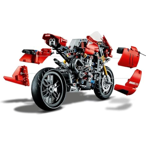 LEGO Technic Ducati Panigale V4 R 42107 Motorcycle Toy Building Kit (646 pieces), Build A Model Motorcycle, Featuring Gearbox and Suspension