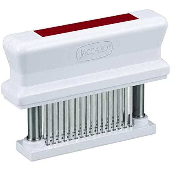 Jaccard 200348R, 48 Blade Durable Meat Tenderizer with Stainless Steel Razor Sharp Needle, Cooking Gadget for Tenderizing Chicken, Beef, Pork, Veal, BBQ, Red