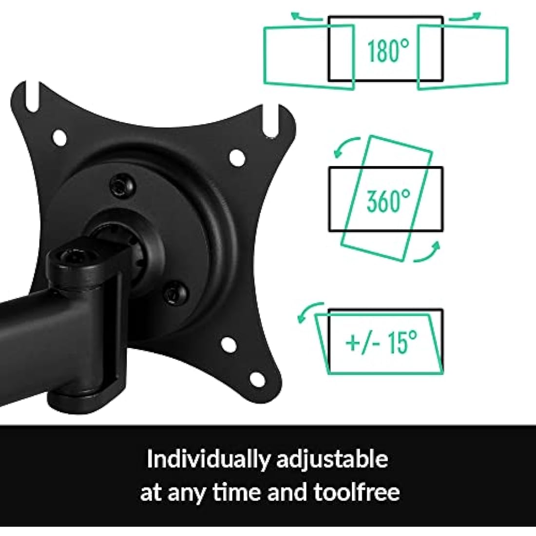 ARCTIC Z2 Pro (Gen 3) - Double Monitor Arm, Monitor stand for up to 34"/35" Ultrawide, up to 10 kg (22 lbs), USB Hub, Adjustable Height, Flexible - Matt black