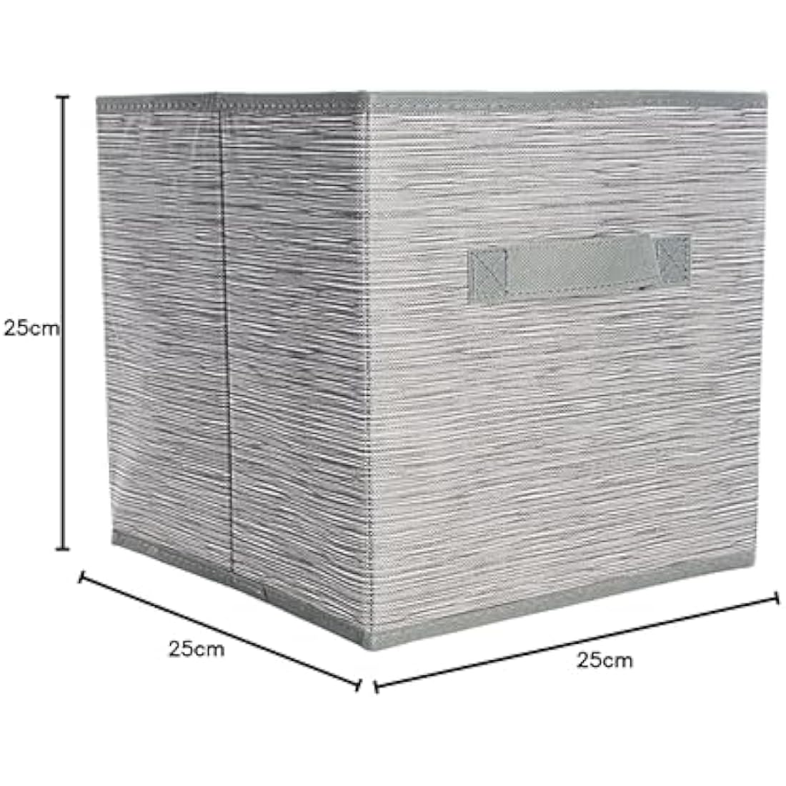 Clay Roberts Storage Cubes, Storage Boxes, Pack of 4, Grey, Fabric Basket Set for Storage Units, 25cm x 25cm x 25cm, Grey Baskets, Boxes, Box, Unit Cubes