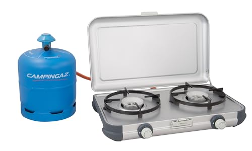 Campingaz Camping Kitchen 2 Camping Stove | 2 x 2000 Watts | 2-Burner Gas Stove with removable pan Supports | portable & compact