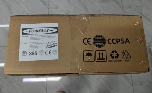 FunWater Inflatable Stand Up Paddle Board with Accessories,SUP Paddle Board Ultra-Light Includes ISUP,Adjustable Paddle,Pump,Dry Bag,Fin,Leash,Paddle Boards 11 FT for Youths and Adults