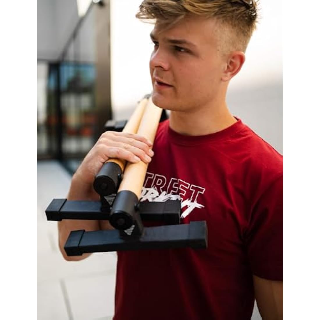 GORNATION Parallettes, Calisthenics Push-Up Bars for Handstands & Strength Training, Parallel Bars for Home & Outdoor Training, Fitness Equipment with Secure Grip, Non-Slip Feet, Wooden Handles