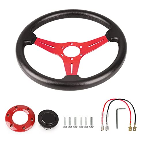 YEHICY Auto Racing Flat Steering Wheel with Purple Spokes 350mm 13.8”6 Bolts Grip Vinyl Leather Universal Simulation Game Steering Wheel For Logitech G29 G920 G923