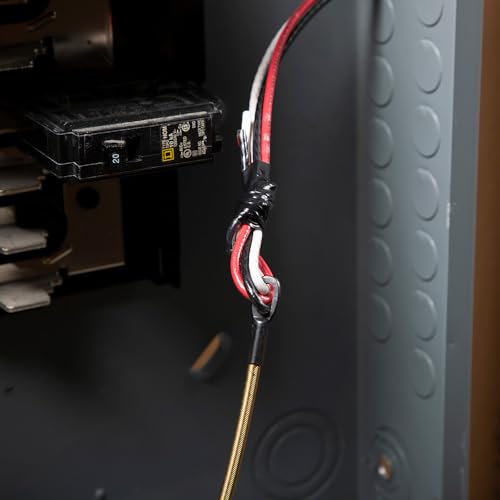 KLEIN TOOLS 56382 Fish Tape, Multi-Groove Fiberglass Wire Puller with Nylon Tip, Optimized Housing and Handle,Orange/Black, 15 m