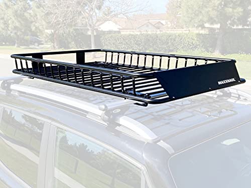 MAXXHAUL 50506 64" x 39" x 6" Heavy-Duty Universal Steel Roof Rack, Black