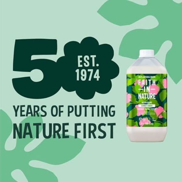 Faith In Nature Natural Wild Rose Conditioner, Nourishing for Normal Hair & Scalp, Vegan & Cruelty Free, No SLS, Silicones or Parabens, 5L Refill Pack