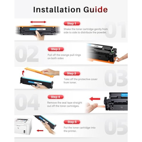 Halloya 216A Toner Cartridges Compatible with HP 216A for Color Laserjet Pro MFP M183fw M182n M182nw M155a M155nw W2410A W2411A W2412A W2413A Printer Toner (with chip,4-Pack)