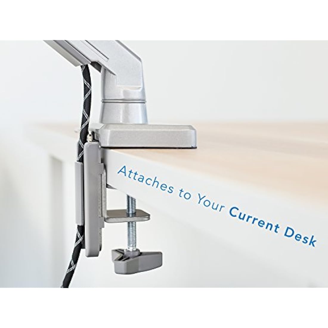 Mount-It! Single Monitor Arm Mount | Desk Stand | Full Motion Height Adjustable Articulating Mechanical Spring Arm | Fits 24 27 29 30 32 Inch VESA Compatible Computer Screen | C-Clamp and Grommet Base