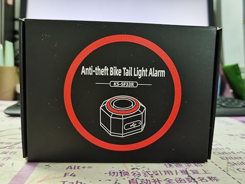 2 X Anti-Theft Bike Alarm with Remote, Waterproof Bicycle Vibration Alarm with Tail Light Brake Light for e-Bike Motorbike Electric Tricycle Scooter Motorcycle, Super Loud 110dB, 7 Level Sensitivity