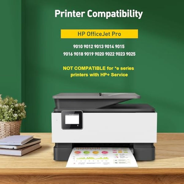 KINGJET 963XL Ink Cartridges Multipack Remanufactured for HP 963 963XL Ink Cartridges for HP Officejet Pro 9010 9012 9013 9014 9015 9016 9018 9019 9020 9022 9025 (Black Cyan Magenta Yellow)