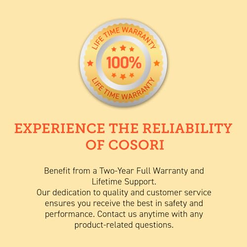 COSORI Smart Air Fryer Oven Dual Blaze 6.4L, Double Heating Elements, Cookbook, No Shaking & No Preheating, APP Control, 12 Functions, Air Fry, Roast, Bake, Reheat, Dishwasher Safe