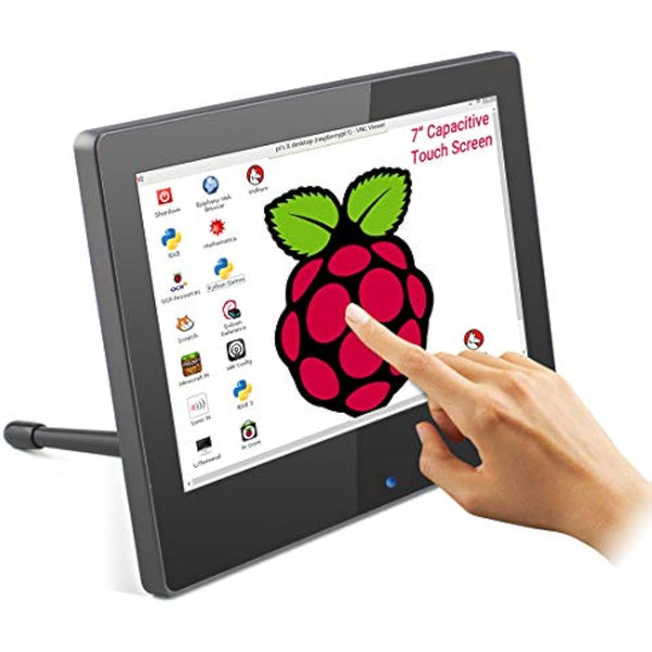 ELECROW For Raspberry Pi Screen, 7-inch 1024 * 600 Touch Screen Monitor with Built-In Speakers Compatible Raspberry Pi 4 3B+ Raspberry Pi Zero Raspberry pi 400, Windows PC, Jetson Nano
