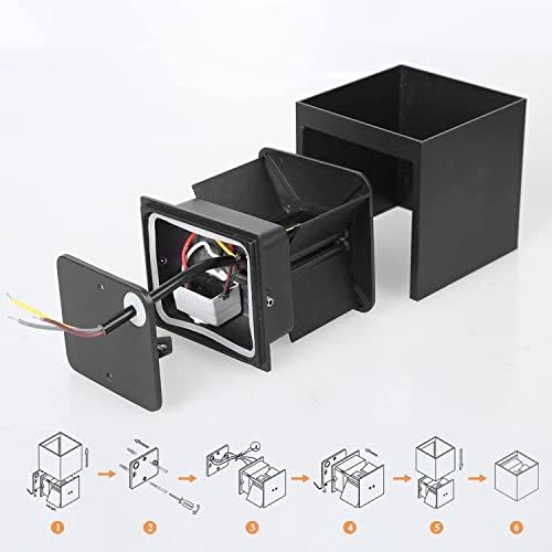 CANMEIJIA Outdoor Wall Lights 12W, Waterproof IP65 LED Outside Wall Lights Adjustable Beam Aluminum Black Indoor Wall Lamp 3000K Warm White for Garden Bathroom Bedroom Living Room Kitchen (4 Pack)