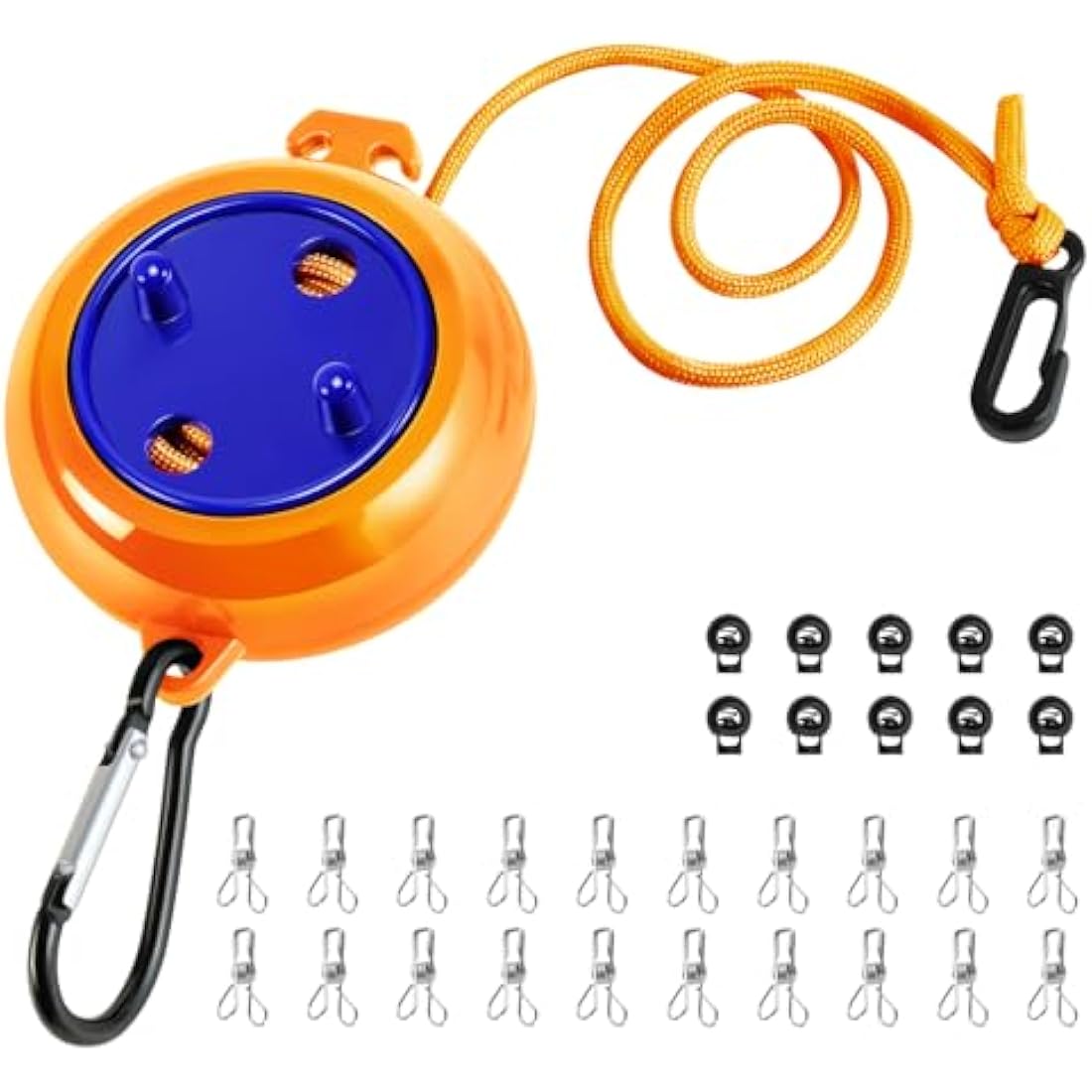 Heatigo 8M Portable Camping Retractable Clothes Line Clothes Airer for Holiday Outdoor, Bathroom, Laundry Room, Garden or Travel