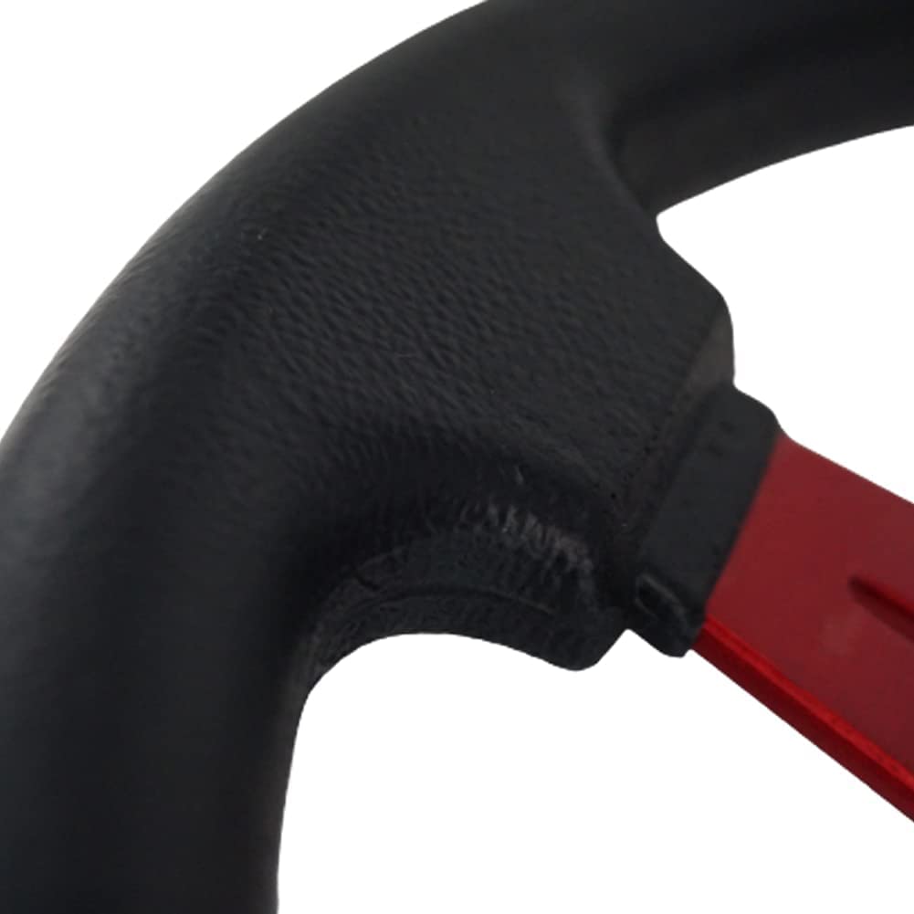 YEHICY Auto Racing Flat Steering Wheel with Purple Spokes 350mm 13.8”6 Bolts Grip Vinyl Leather Universal Simulation Game Steering Wheel For Logitech G29 G920 G923