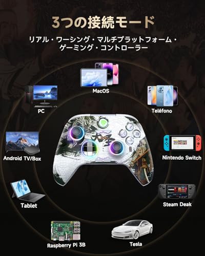 EasySMX X15 Wireless PC Controller with Hall Triggers, Hall Joysticks, Enhanced Bluetooth Game Controller,No Drift No Deadzone effect, Compatible with Windows PC, Android, Steam and Switch