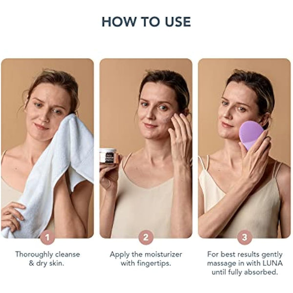 FOREO SUPERCHARGED HA+PGA Triple Action Intense Face Moisturiser - Wrinkle Day Cream for Face - Hyaluronic Acid & Squalane - Vegan - Cruelty & Gluten Free - Clean Skincare - 50ml