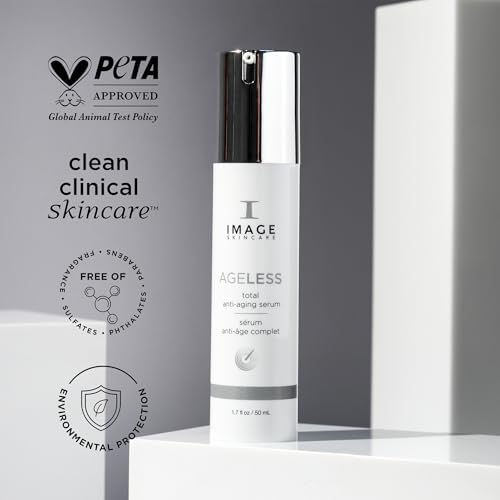 IMAGE Skincare, AGELESS Total Serum, AHA Face Serum with Peptides to Firm, Hydrate, Smooth Wrinkles and Even Tone, 50 mL