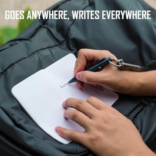 KeyUnity KP04 Titanium Alloy Ballpoint Pen with Clip, Retractable EDC Pocket Pen for Daily Use (Blue)