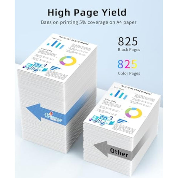 912XL Ink Cartridges Combo Pack Replacement for HP 912XL Compatible with HP Officejet Cartridges 8012 8014 8015 8022 8024 8025 AIO Printers (Black, Cyan, Magenta, Yellow, 4 Pack)