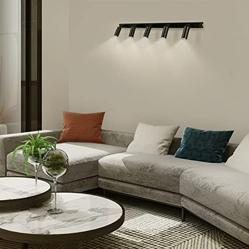 Eofiti 5 Way Ceiling Light Fitting Black Spot Light Ceiling Spotlight Rotatable 5X G9 LED Bulbs Included 360LM 4000K Natural White Adjustable LED Ceiling Spot Light for Kitchen Bedroom Living Room