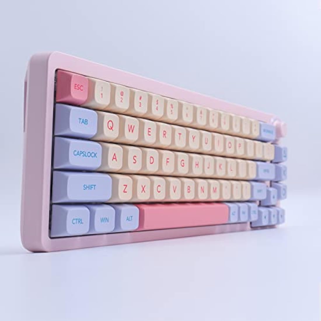 JakeTsai PBT Keycaps,XDA Profile 132 Keys Set Dye Sublimation Keycaps Marshmallow Theme Keycap ANSI Layout Compatible MX Switches Mechanical Keyboard