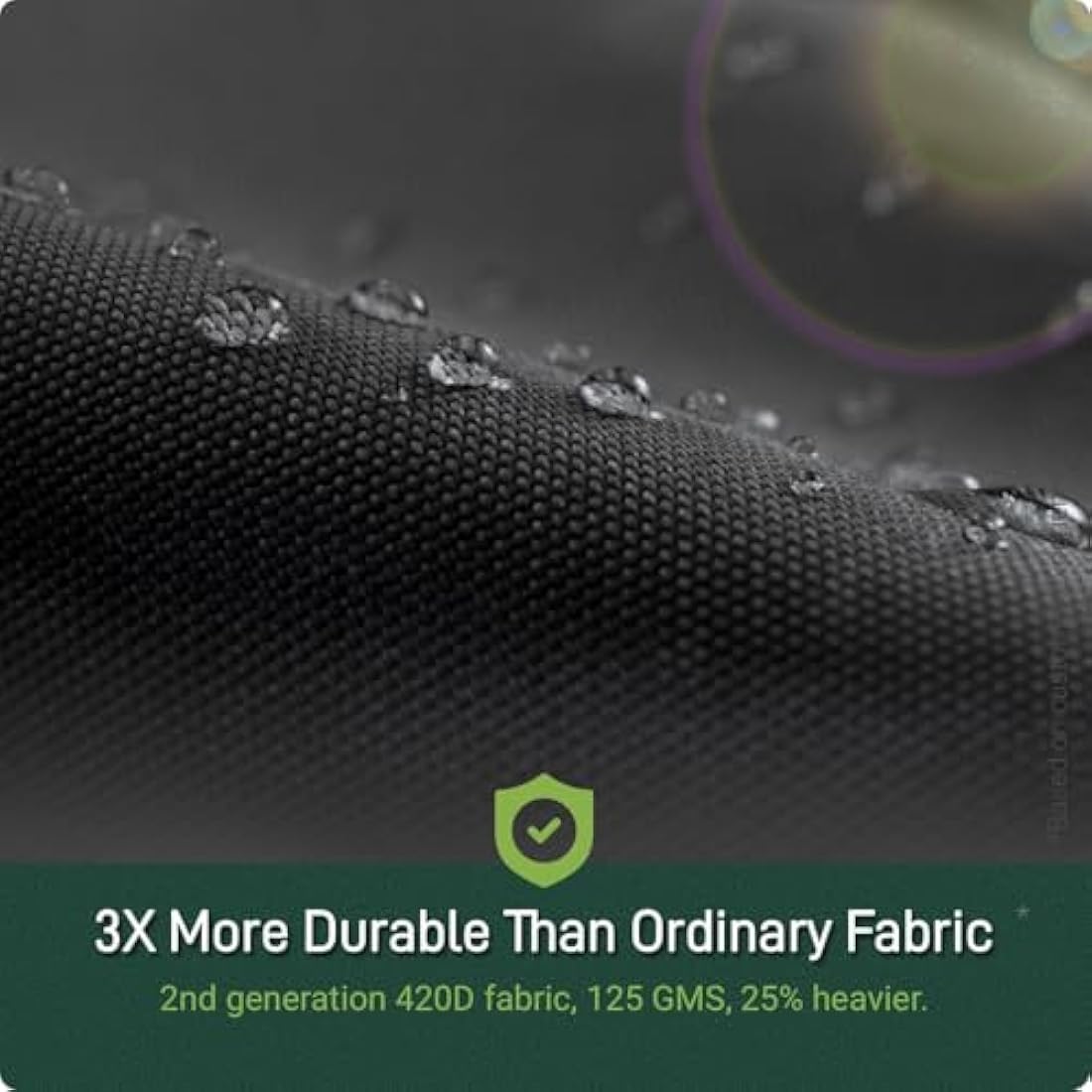 AWNIC Garden Furniture Covers Waterproof 125 * 125 * 71cm, Heavy Duty 420D Oxford Fabric Outdoor Patio Table Covers, Windproof Anti-UV Outdoor Chair and Table Covers with Air Vent, Cube Square Black