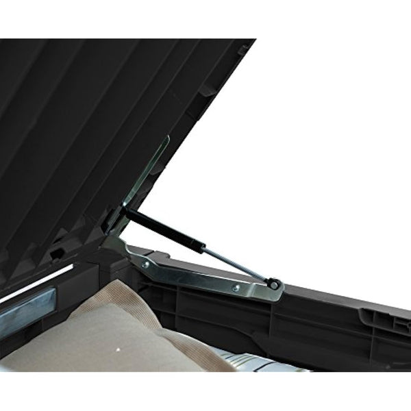 Keter Brightwood 454L Outdoor 60% recycled Garden Furniture Storage Box Brown Wood Panel Effect Fade Free All Weather Resistant Safe and Secure Zero Maintenance 2 year Warranty