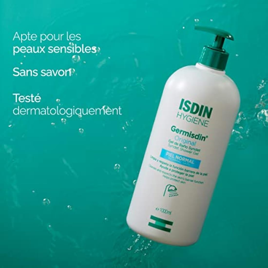 ISDIN Germisdin Original Syndet Shower Gel (1000ml) | Shower gel for daily use