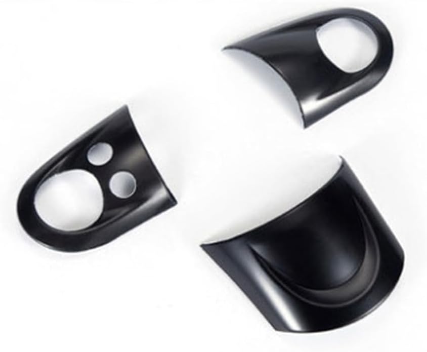 ABS Plastic Steering Wheel Decoration Trim Shell Sticker for Mini Cooper R55 Clubman R56 HatchBack R57 Convertible R58 Coupe R59 Roadster R60 Countryman R61 Paceman 2006~2016 B (Union Jack Gray)