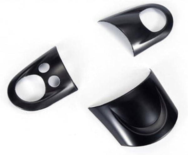 ABS Plastic Steering Wheel Decoration Trim Shell Sticker for Mini Cooper R55 Clubman R56 HatchBack R57 Convertible R58 Coupe R59 Roadster R60 Countryman R61 Paceman 2006~2016 B (Union Jack Gray)