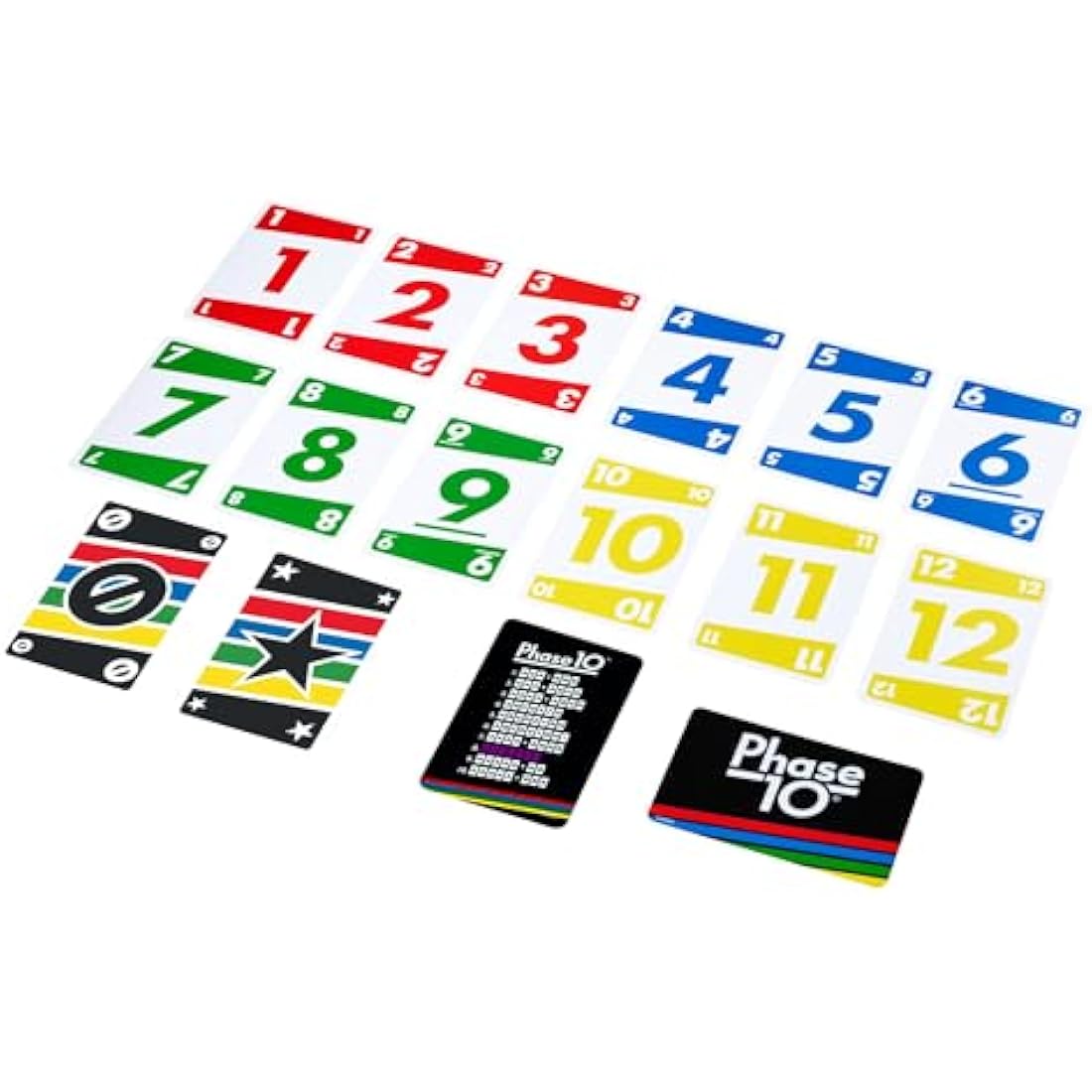 Mattel Games Phase 10 card game, sequences rummy-like card game, includes 110 cards, FFY05