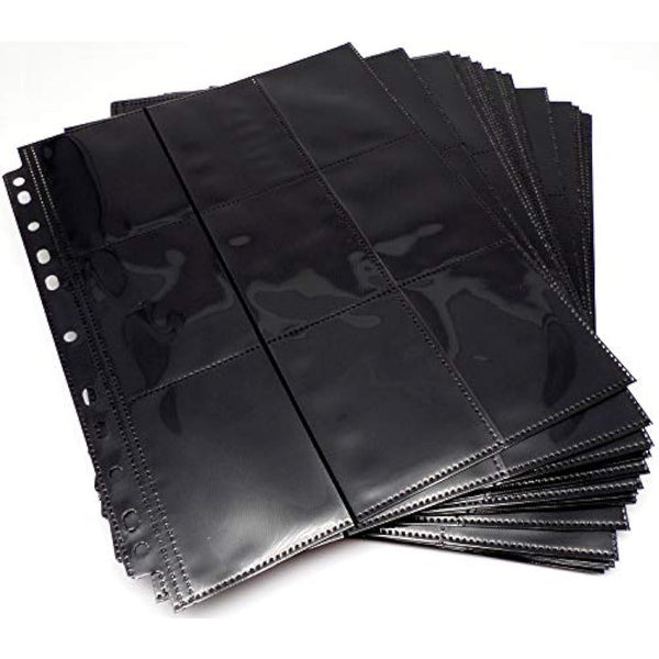 docsmagic.de 3-Ring Album Black + 50 18-Pocket Pages Black - Sideloading - PKM - YGO - MTG