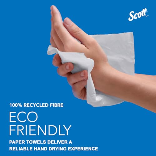 Scott Essential Hand Towels 6636 - Narrow-Fold Paper Hand Towels - 12 Clips x 220 White Paper Towels (2,640 Total)