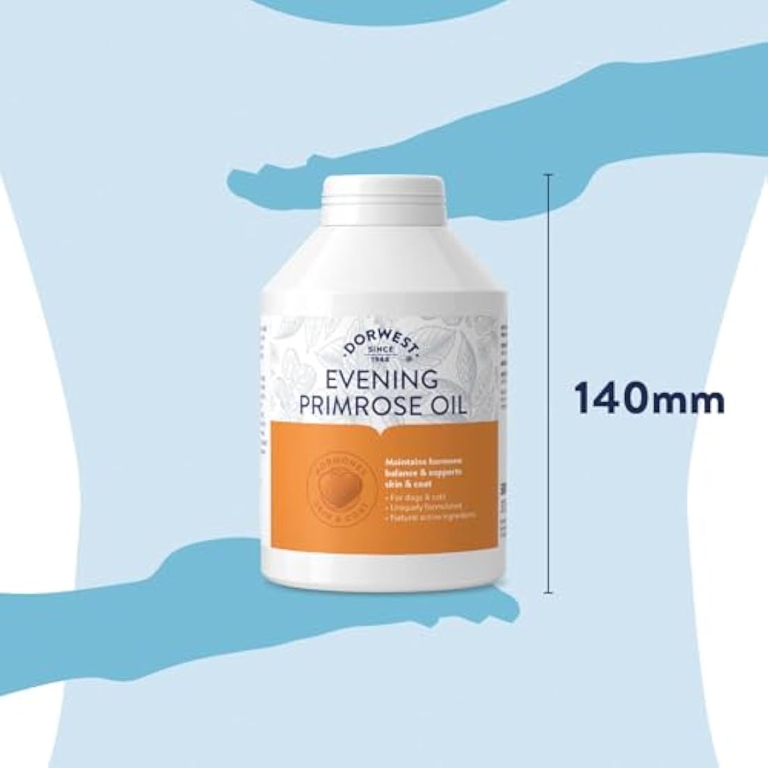 Dorwest Herbs Evening Primrose Oil Capsules for Dogs and Cats 500 Capsules