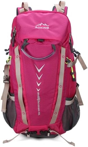 Aoking,Hiking backpack,detachable airflow mesh board,waterproof,SOS whistle,with rain cover