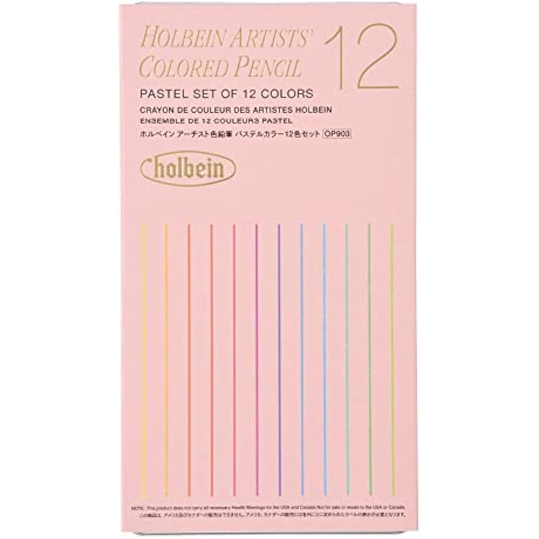12 color pastel colored pencil set Holbein (japan import)