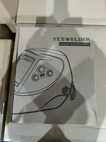 YESWELDER Welding Mask True Colour Large View 10X9cm Auto Darkening Welding Helmet Solar Powered Replaceable Battery, 4 Premium Sensors Wide Shade 4/5-9/9-13 for TIG MIG ARC CUT GRIND Welder Mask