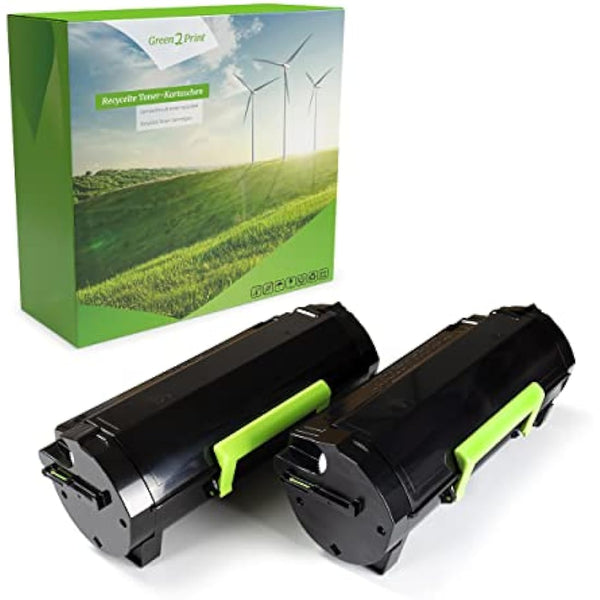 Green2Print Toner Twinpack 2 cartridges 2x 5000 pages replaces Lexmark 50F0HA0, 502HA, 50F2H00, 502H, 50F2H0E, 502HE Toner cartridge for Lexmark MS310D, MS310DN, MS410D, MS410DN, MS510DN, MS610DN