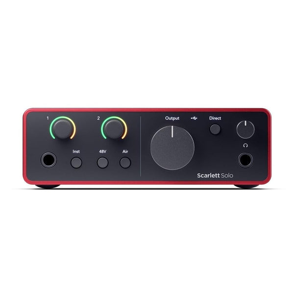 Focusrite Scarlett 2i2 4th Gen USB Audio Interface for Recording, Songwriting, Streaming and Podcasting — High-Fidelity, Studio Quality Recording, and All the Software You Need to Record