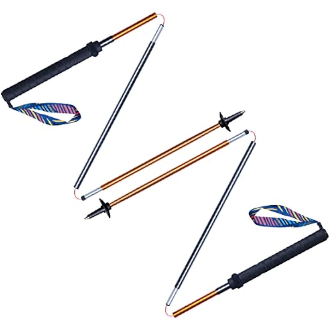 AONIJIE Folding Ultralight 7075 Aluminum AlloyTrekking Poles Quick Lock Trekking Hiking Pole Walking Stick