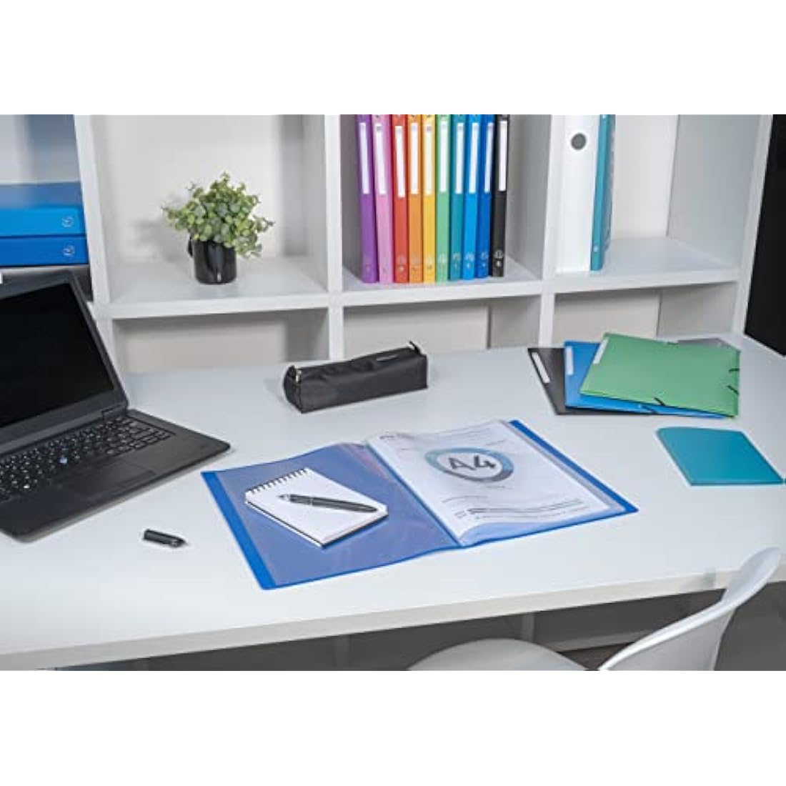 Exacompta - Ref 85103E - Soft PP Display Book - Suitable for A4 Documents, Made from Polypropylene, Lightweight, 100 Pockets, 200 Viewing Pages - Green Cover