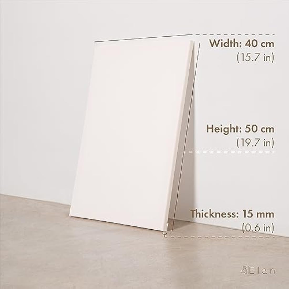 Elan Stretched Canvases 40x50 CM, 6-Pack Art Canvases for Painting 280 GSM, Triple Primed Stretched Canvas for Painting, Blank Canvas 40x50 CM