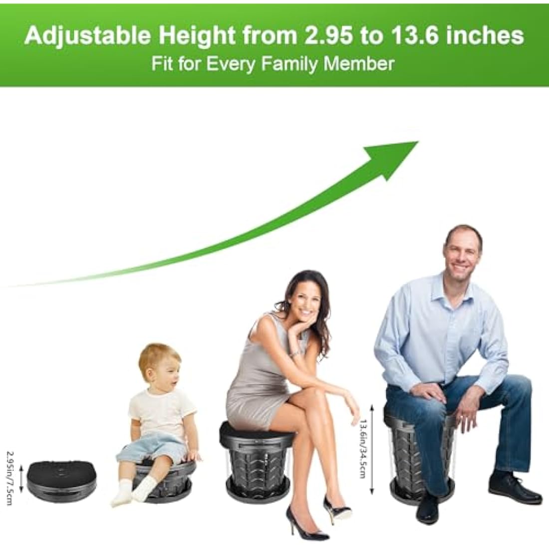 Folding Camping Toilet Portable with Bag - imodomio Portable Toilets for Adults with Lid, Seat & Toilet Bags, Outdoor Travel Toilets for Fishing, Hiking, Campervan, Caravan, Car, Festivals, Load 180kg