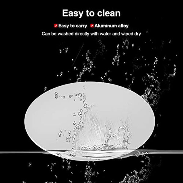 360° Rotation Monitor Swivel Base, Silver Aluminum Alloy Computer Screen Monitor Turntable Stand, Rotating Swivel Base for Disply Rotating Mount