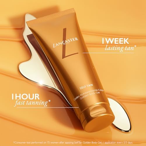 Lancaster Self Tan Golden Body Gel 125ml | Natural Summer Tan | Healthy-Looking Golden Glow | 2-in-1 Perfecting Self Tanner and Body Moisturiser | Easy-to-Spread Formula