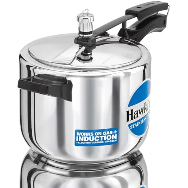 Hawkins 5 Litre Pressure Cooker, Stainless Steel Cooker, Induction Cooker, Silver (HSS50)